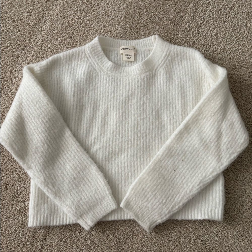 Crewcuts Girls Classic White Sweater